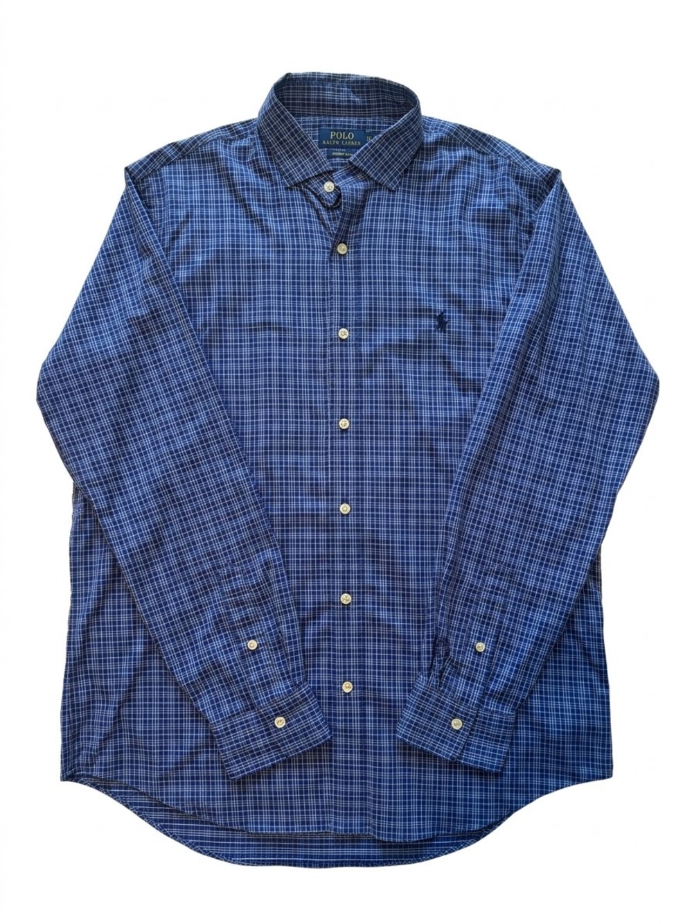 Polo Ralph Lauren Classic Fit Performance Shirt – Blue Plaid – Men's L - 0002